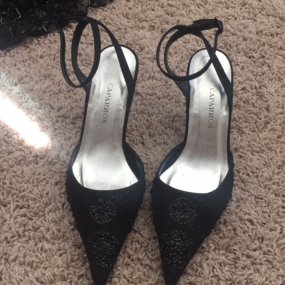 Black Beaded  Evening Show by Caparros